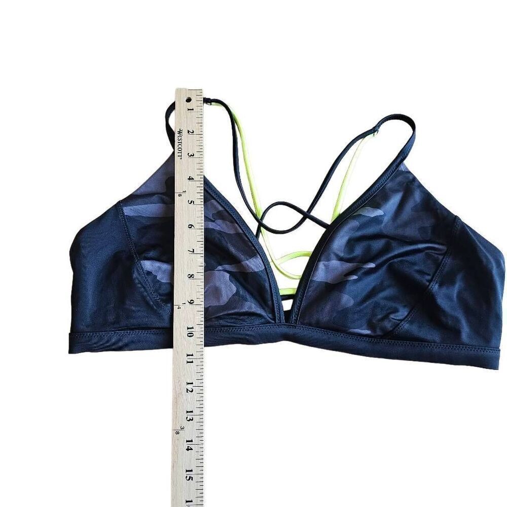 Athleta womens Sz XL black camo freestyle bikini top - Picture 4 of 6